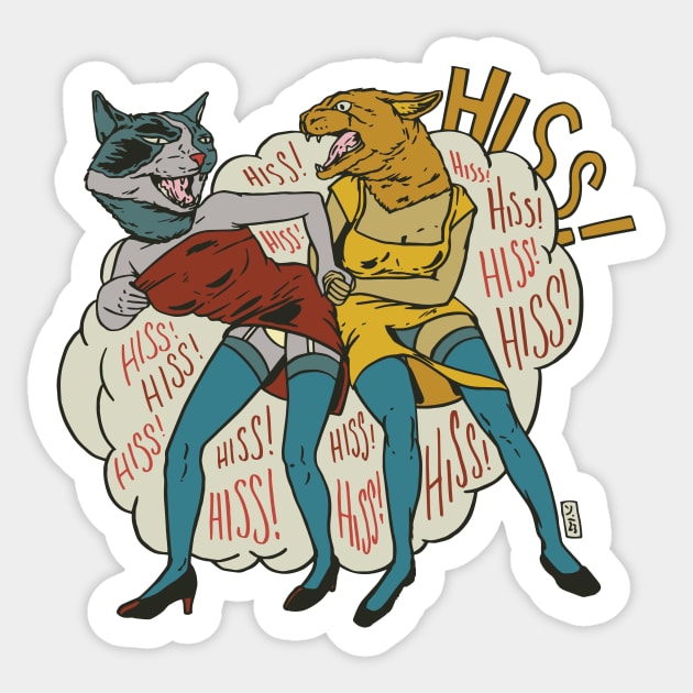 Cat Fight Sticker by Thomcat23